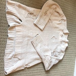 oversize sweater ripped detail small